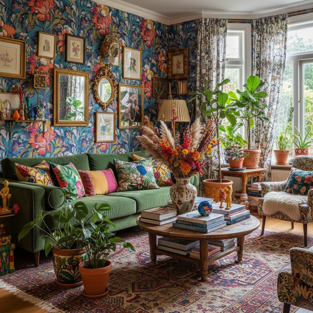 Maximalist Dekorasyon: Cesur Renkler ve Desenler